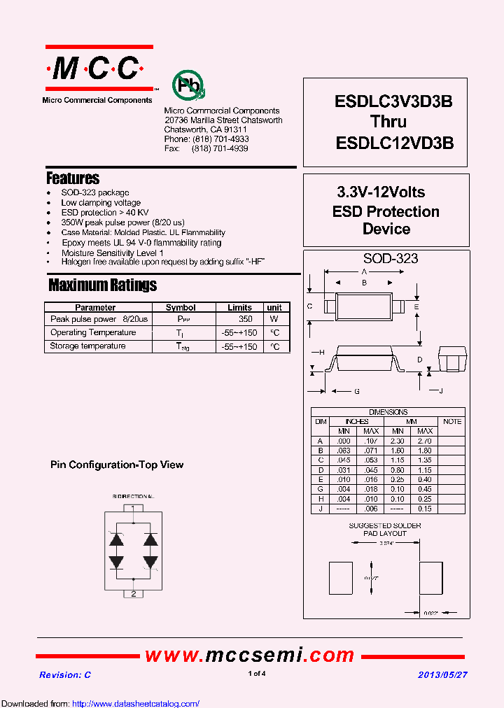 ESDLC12VD3B_8420518.PDF Datasheet