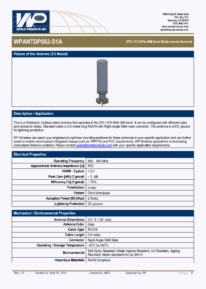 WPANTDP082-S1A_8421911.PDF Datasheet