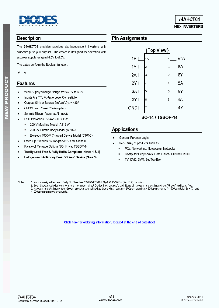 74AHCT04S14-13_8422795.PDF Datasheet