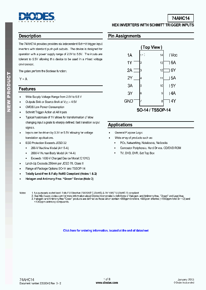 74AHC14S14-13_8422792.PDF Datasheet