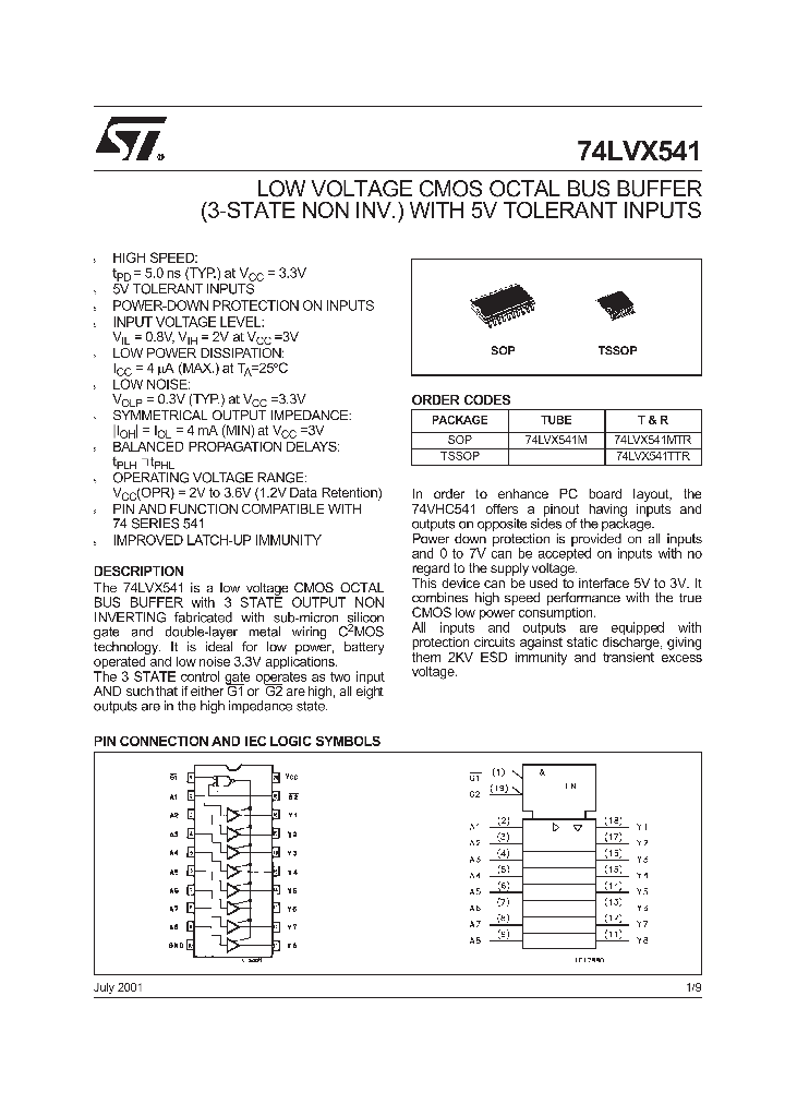 74LVX541MTR_8423485.PDF Datasheet