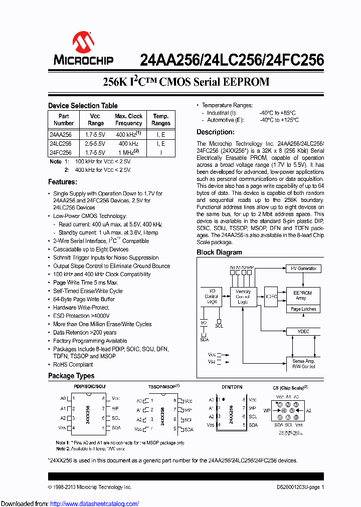 24LC256T-ESN16KVAO_8423829.PDF Datasheet