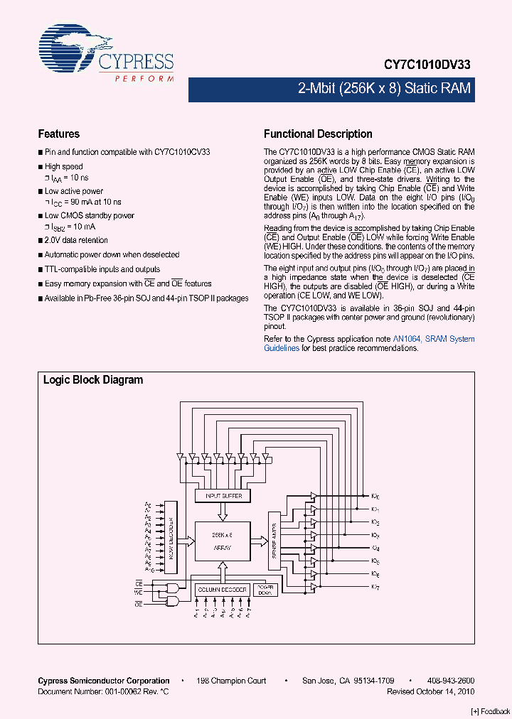 CY7C1010DV33-10_8424060.PDF Datasheet