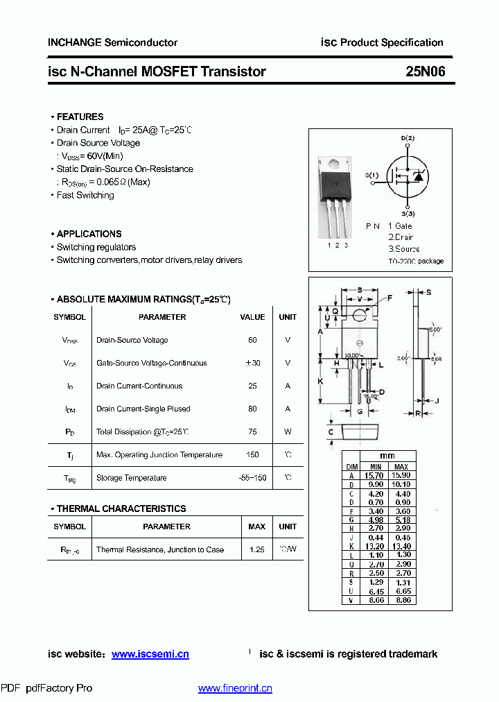 25N06_8426713.PDF Datasheet