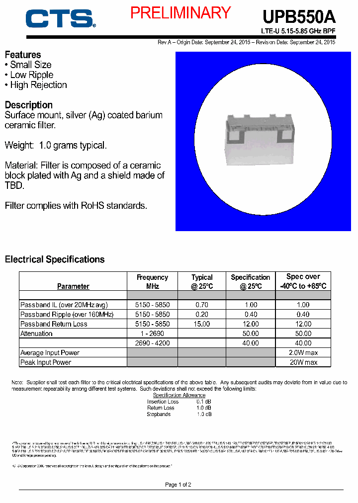 UPB550A_8427447.PDF Datasheet