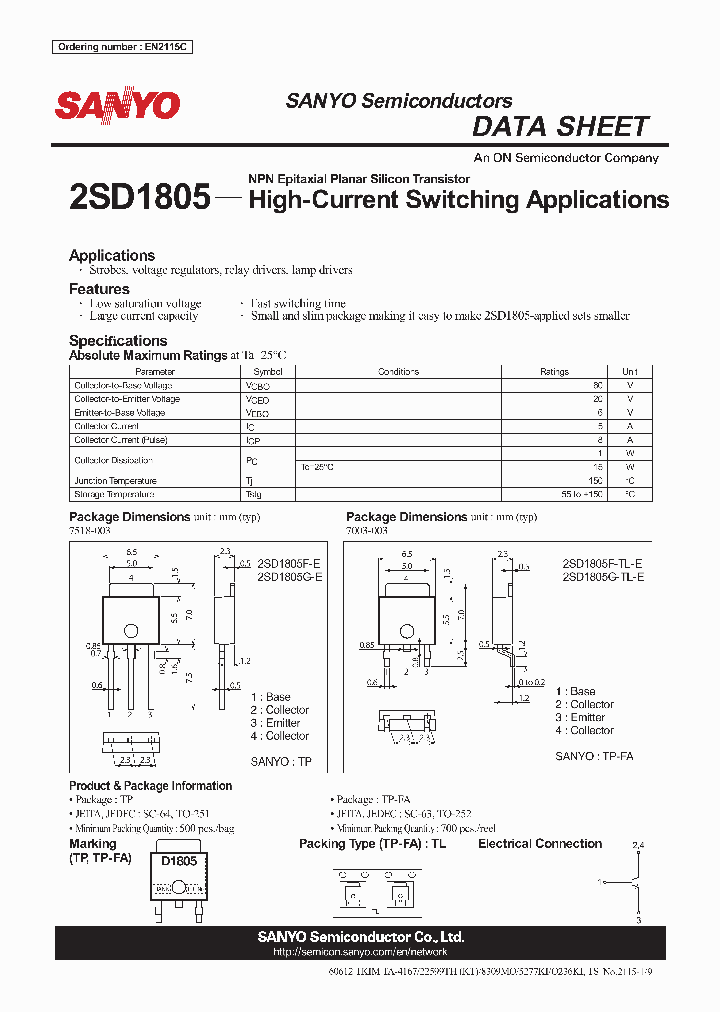 2SD1805_8427945.PDF Datasheet