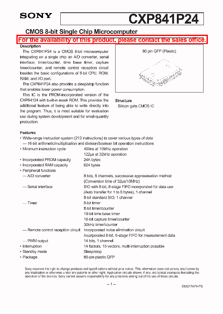 CXP841P24_8428304.PDF Datasheet