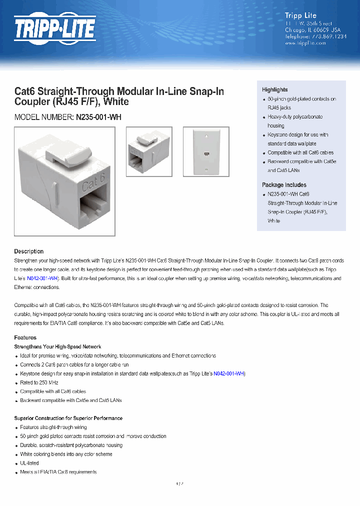 N235-001-WH_8428503.PDF Datasheet