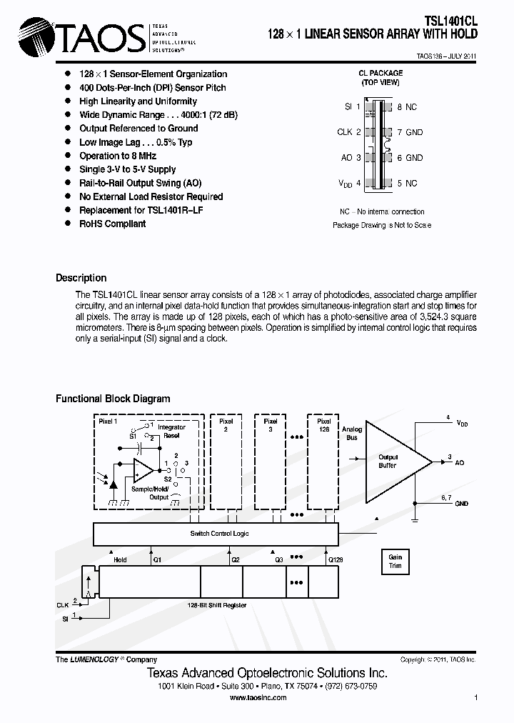 TSL1401CL_8430683.PDF Datasheet