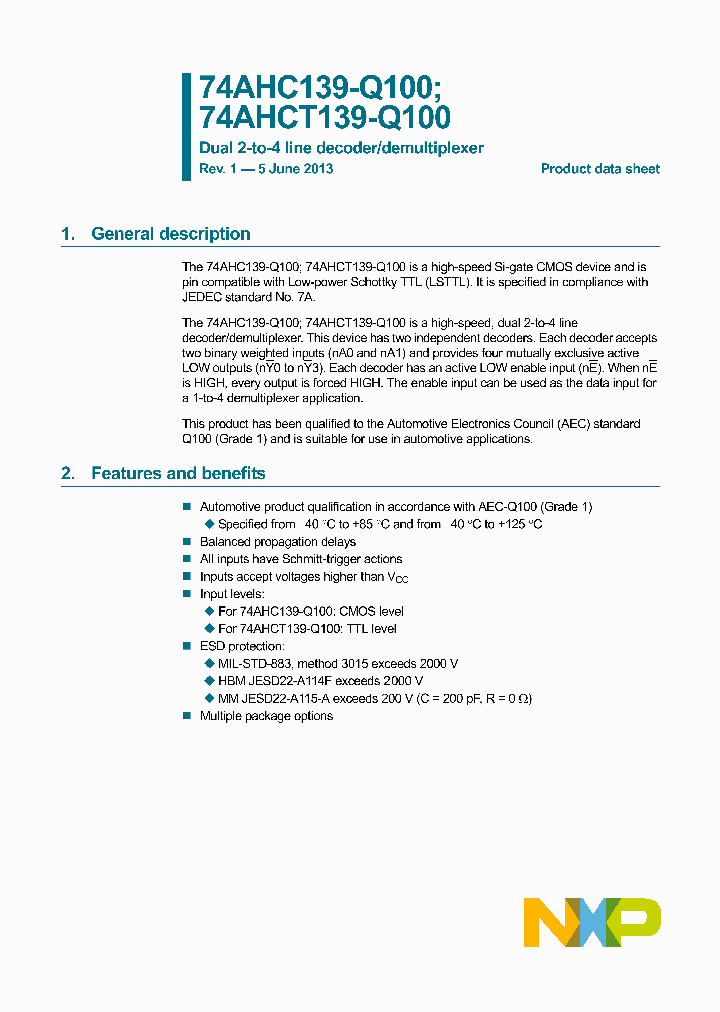 74AHC139D-Q100_8428457.PDF Datasheet