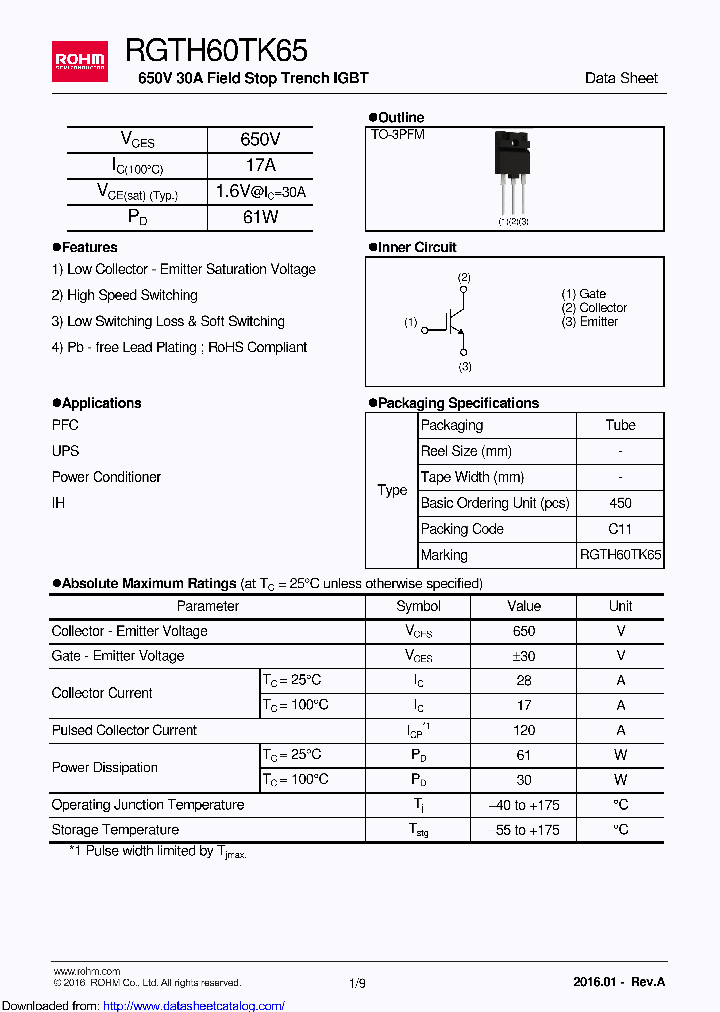 RGTH60TK65_8429247.PDF Datasheet