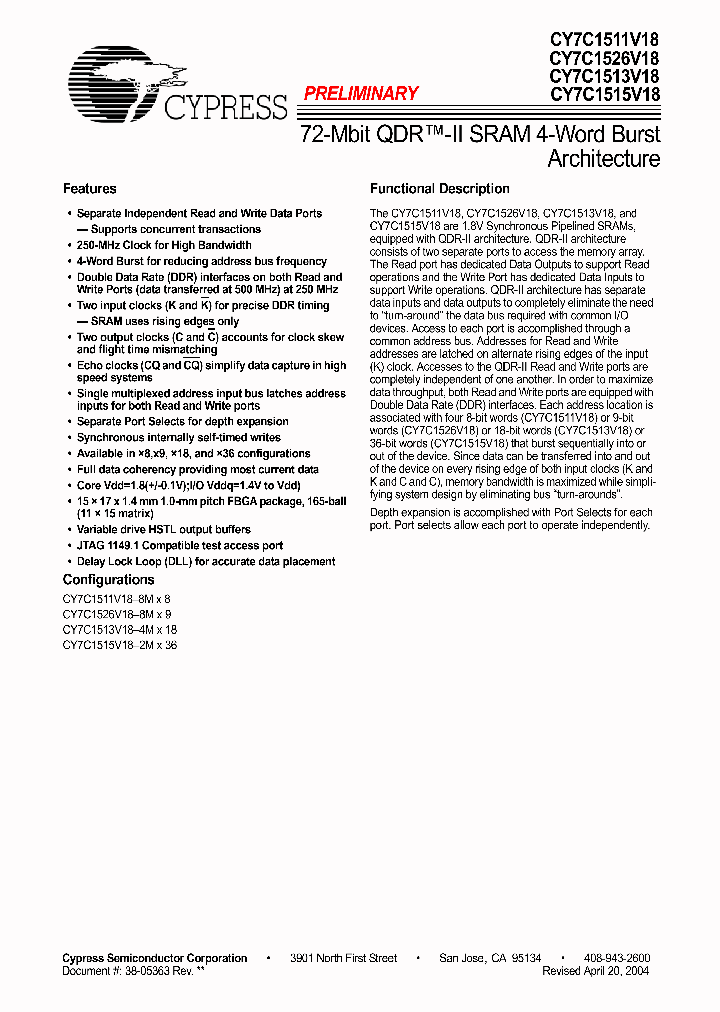 CY7C1526V18-167BZC_8429851.PDF Datasheet