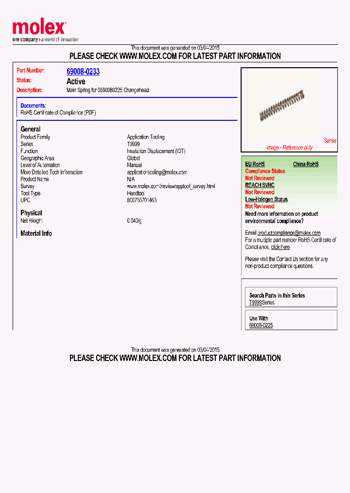 69008-0233_8435444.PDF Datasheet