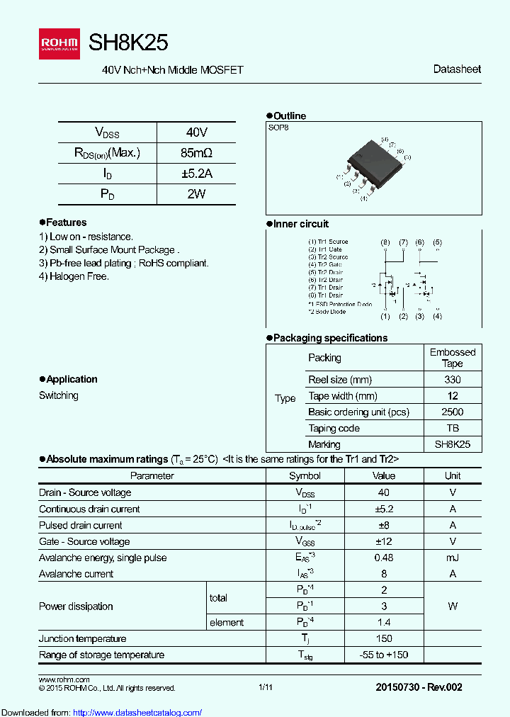 SH8K25GZ0TB_8432613.PDF Datasheet