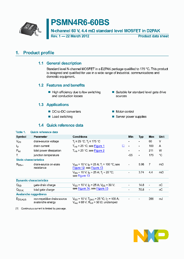 PSMN4R6-60BS_8432351.PDF Datasheet