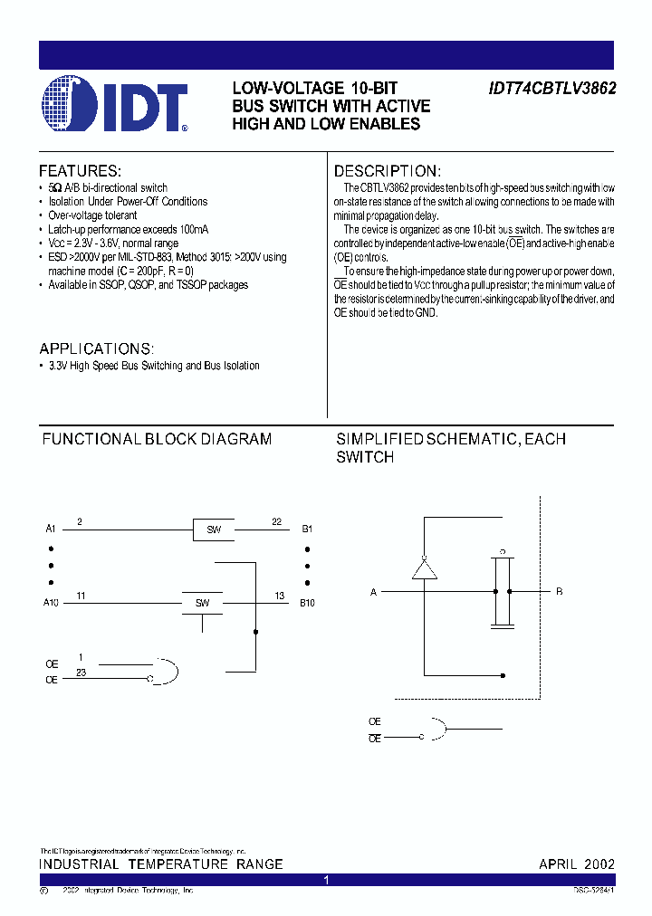 IDT74CBTLV3862Q_8435691.PDF Datasheet