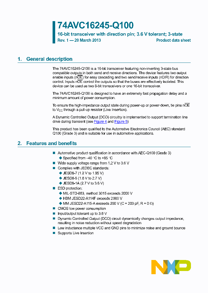 74AVC16245DGG-Q100_8435833.PDF Datasheet