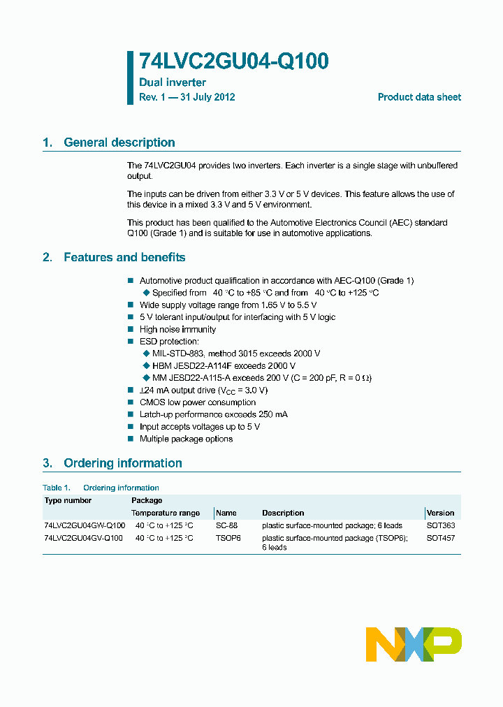 74LVC2GU04GV-Q100_8437011.PDF Datasheet