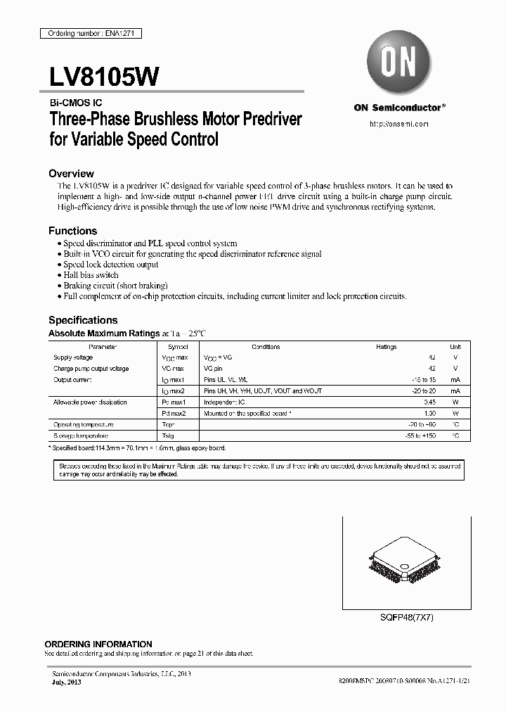LV8105W-TLM-E_8441901.PDF Datasheet
