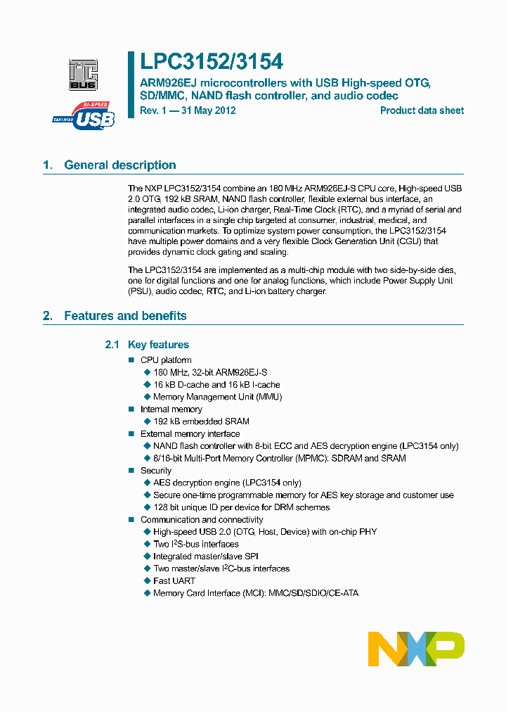 LPC3154FET208_8439140.PDF Datasheet