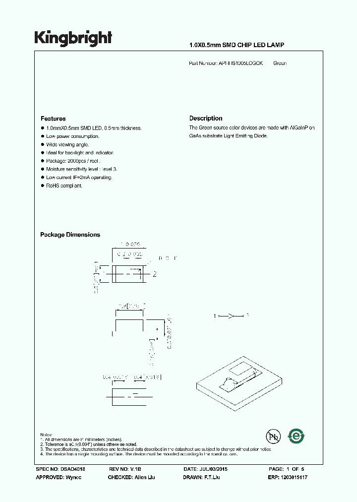 APHHS1005LCGCK_8443329.PDF Datasheet