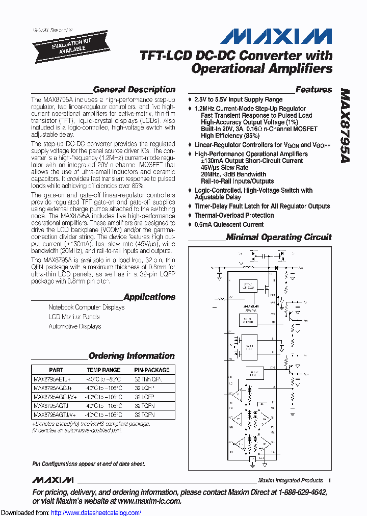 MAX8795AGCJV_8443055.PDF Datasheet