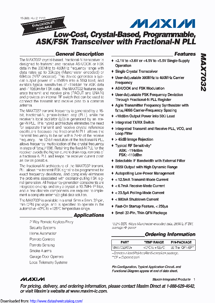 MAX7032ATJC6L_8445458.PDF Datasheet