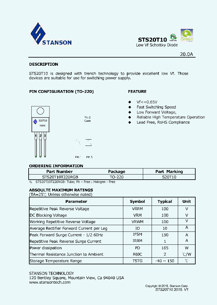STS20T10T220RGB_8449273.PDF Datasheet