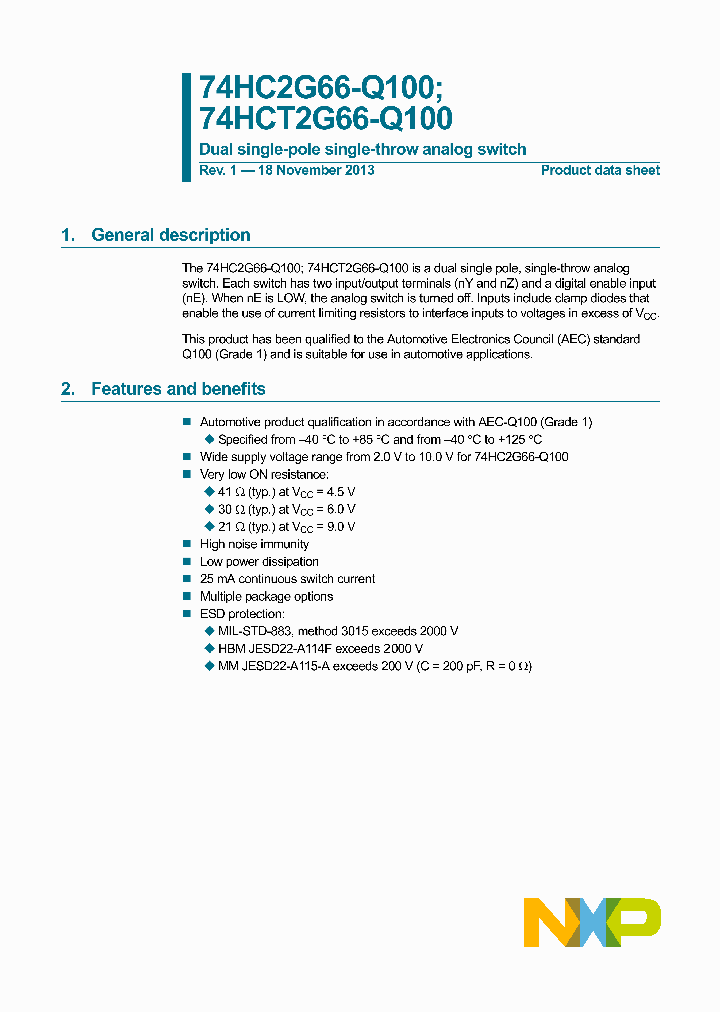 74HC2G66DP-Q100_8446348.PDF Datasheet