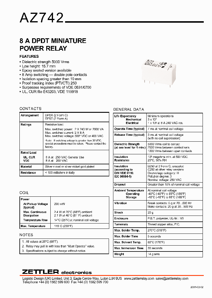 AZ742-2C-3D_8447156.PDF Datasheet