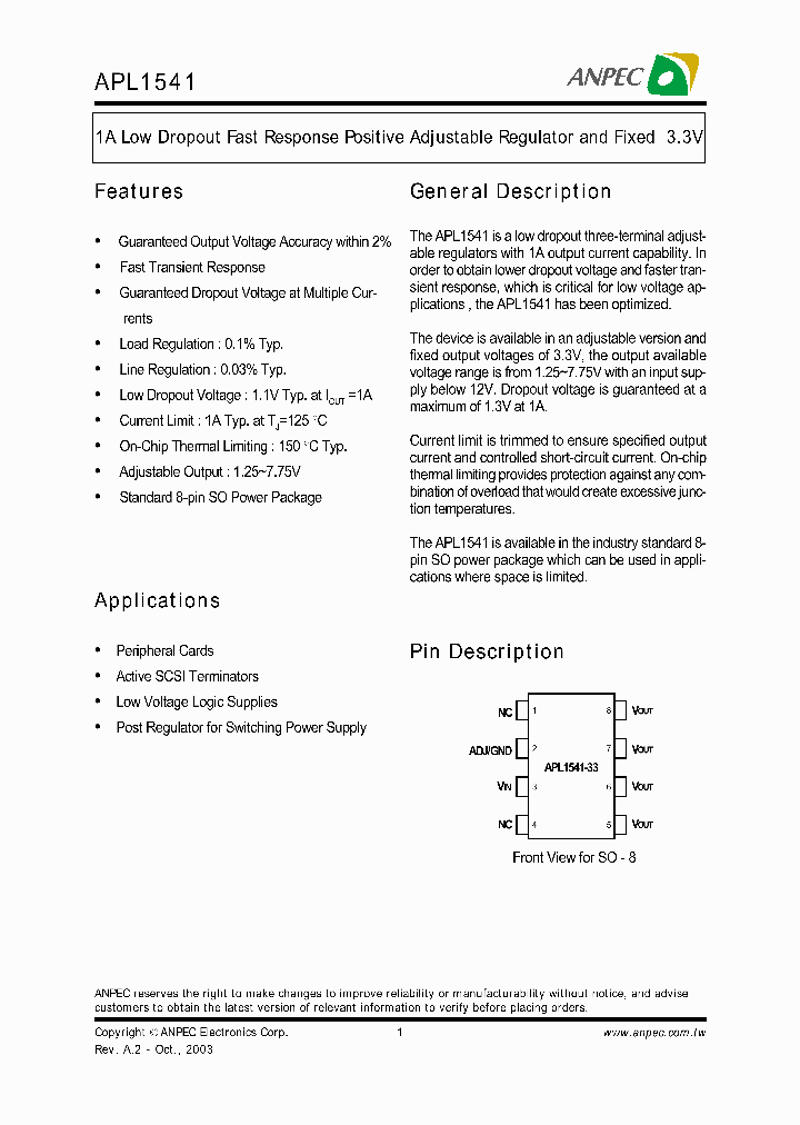 APL1541-33KC-TUL_8450297.PDF Datasheet