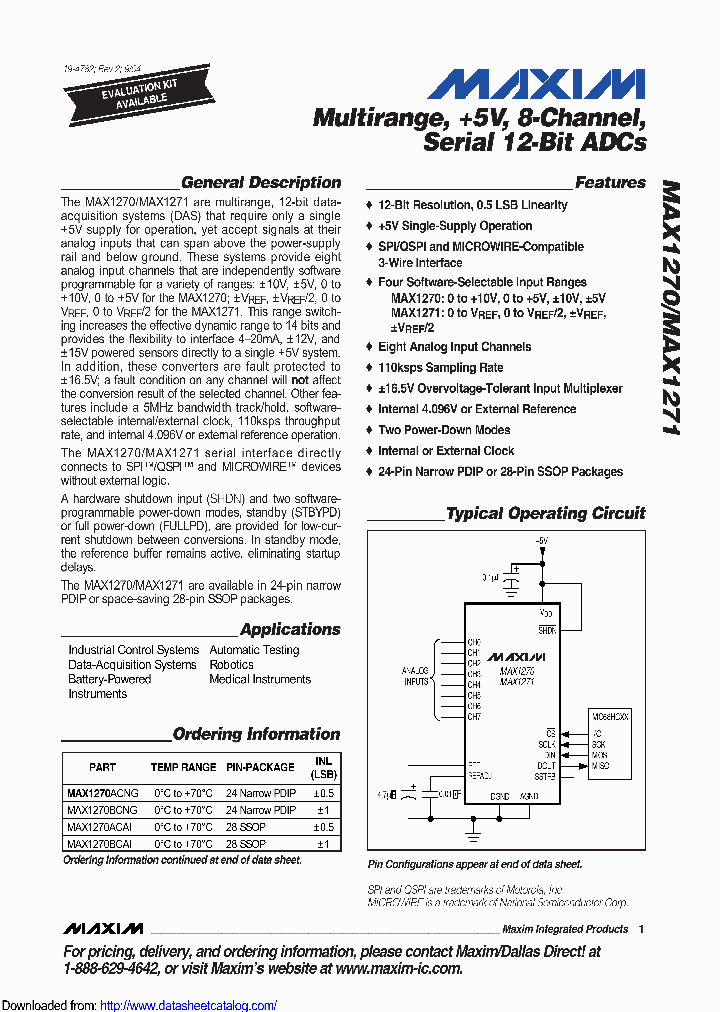 MAX1270AEAIGG8_8452181.PDF Datasheet
