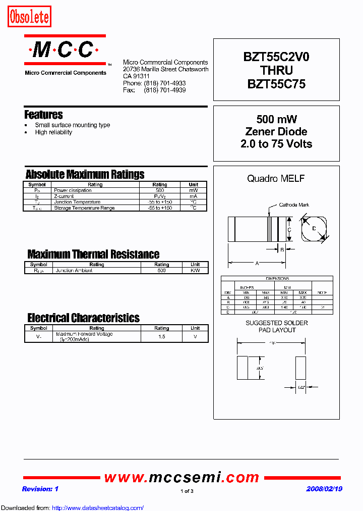 BZT55C10_8452645.PDF Datasheet