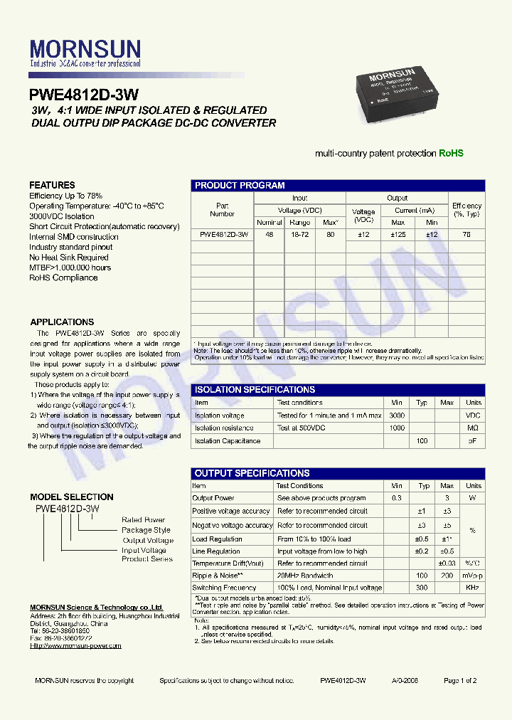 PWE4812D-3W_8454275.PDF Datasheet