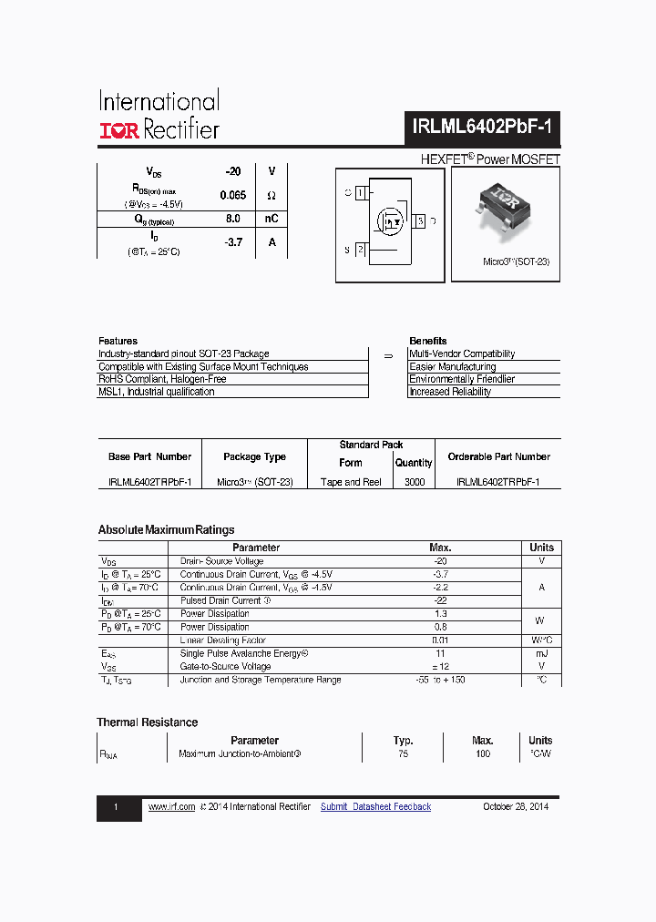 IRLML6402PBF-1-15_8454467.PDF Datasheet