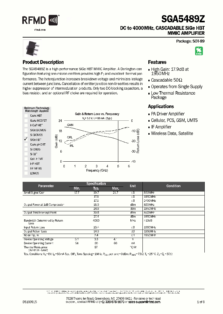 SGA5489ZPCK1_8454737.PDF Datasheet