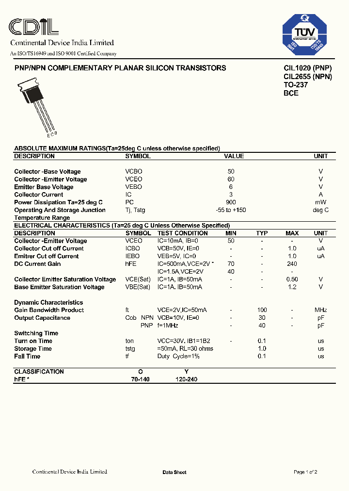 CIL2655Y_8454166.PDF Datasheet