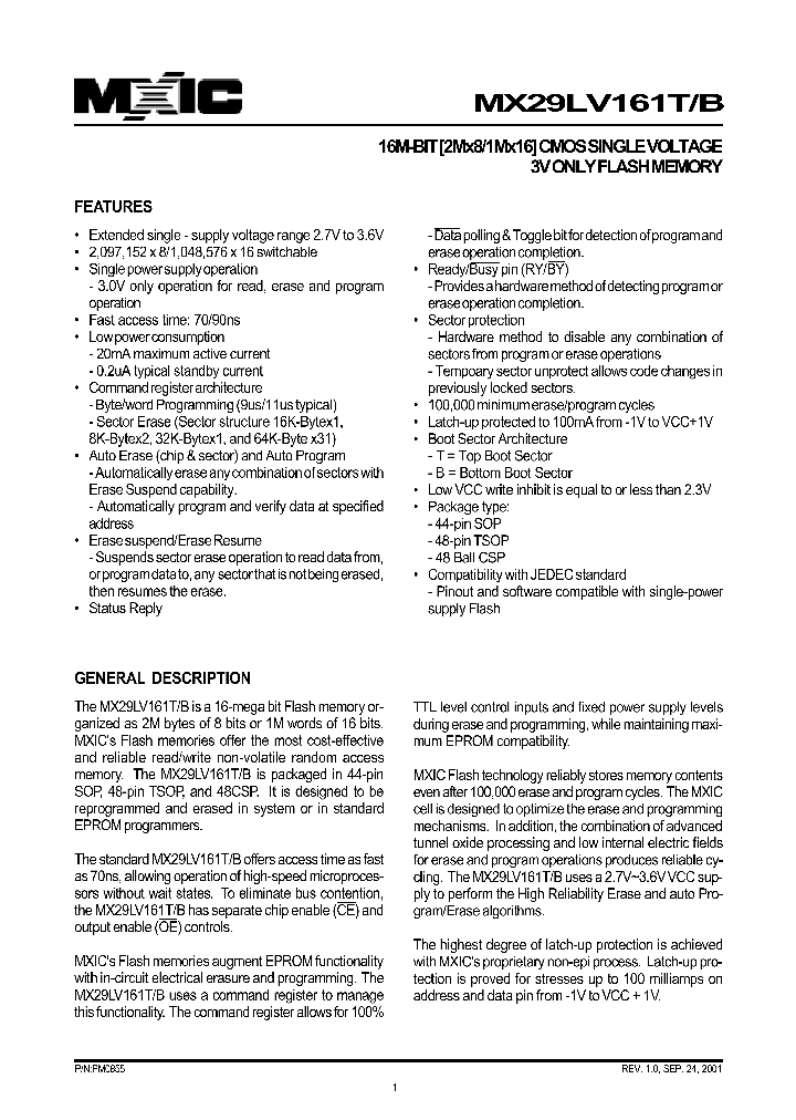 MX29LV161TXBC-70_8456086.PDF Datasheet
