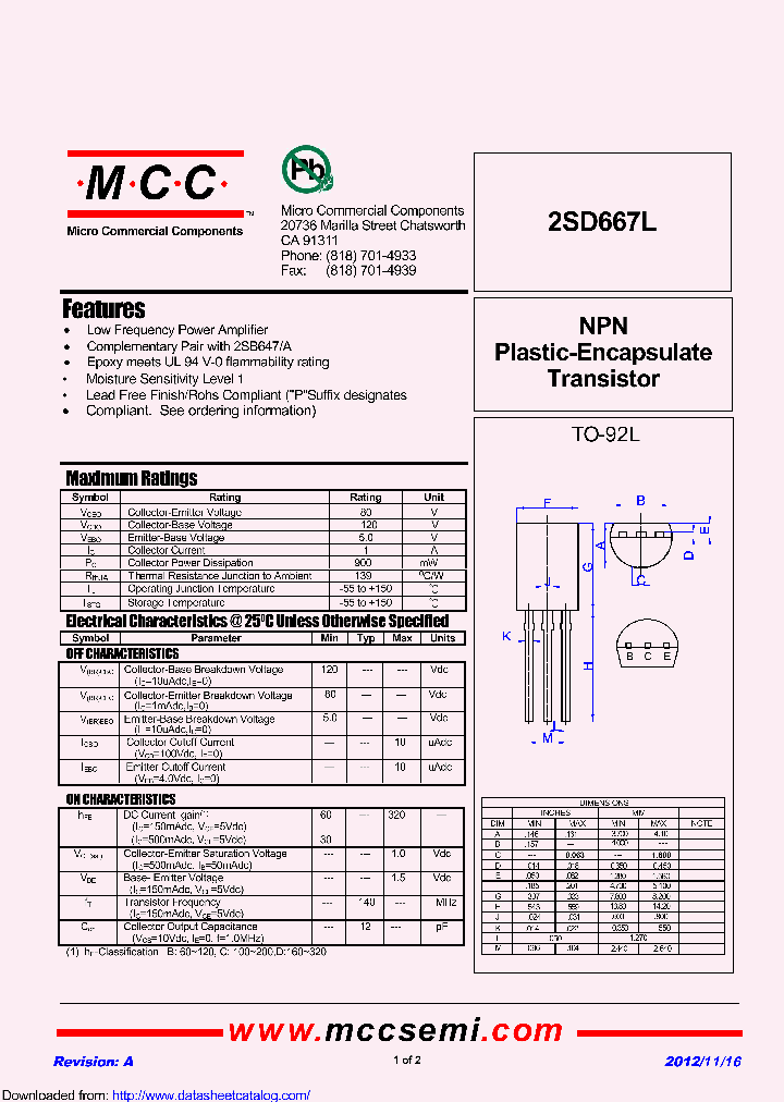 2SD667L-D_8457562.PDF Datasheet