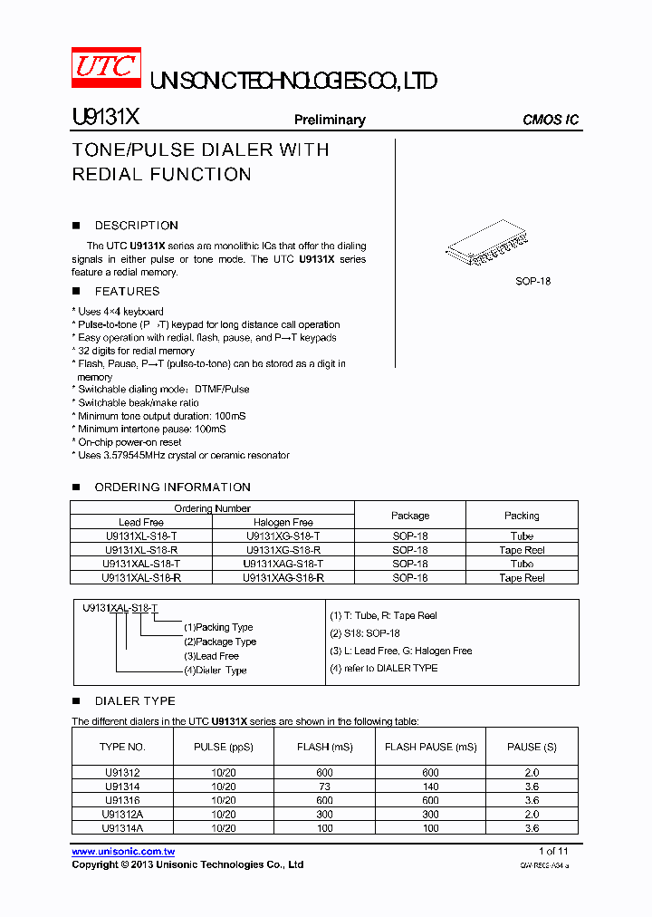 U9131XAG-S18-R_8459328.PDF Datasheet