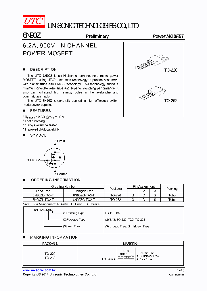 6N90ZL-TA3-T_8462590.PDF Datasheet