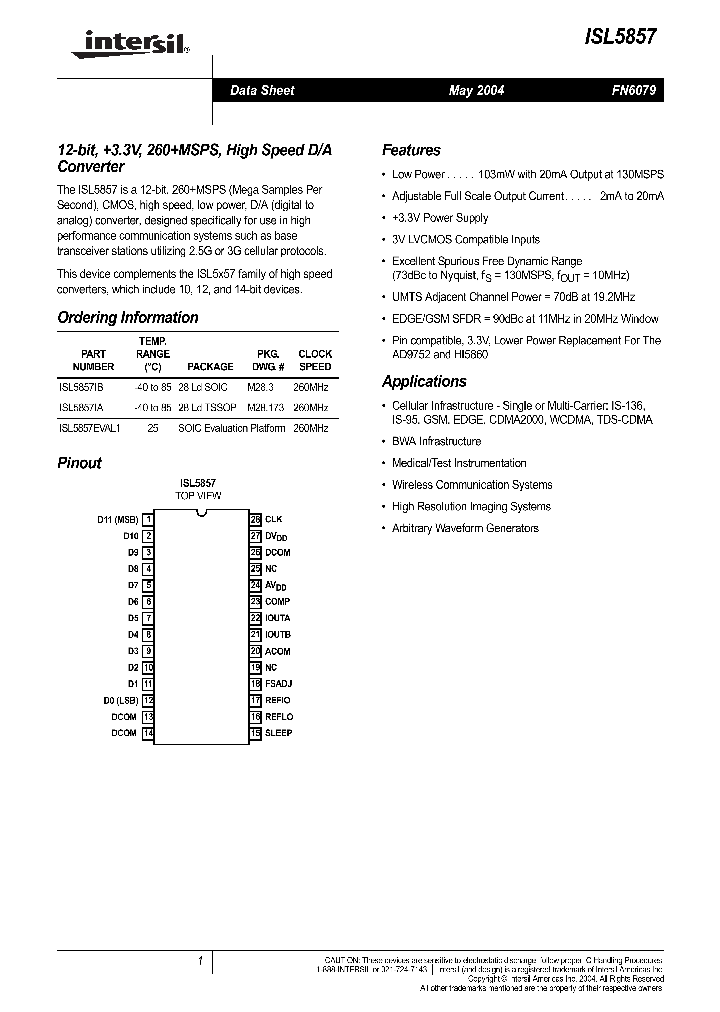 ISL5857IB_8462597.PDF Datasheet
