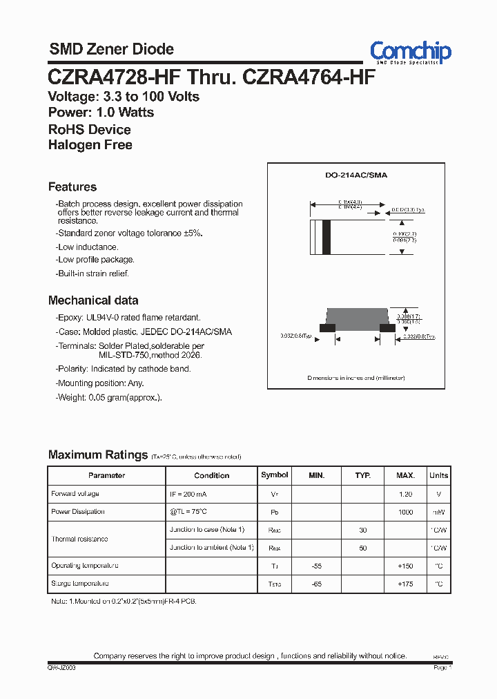 CZRA4729-HF_8463121.PDF Datasheet