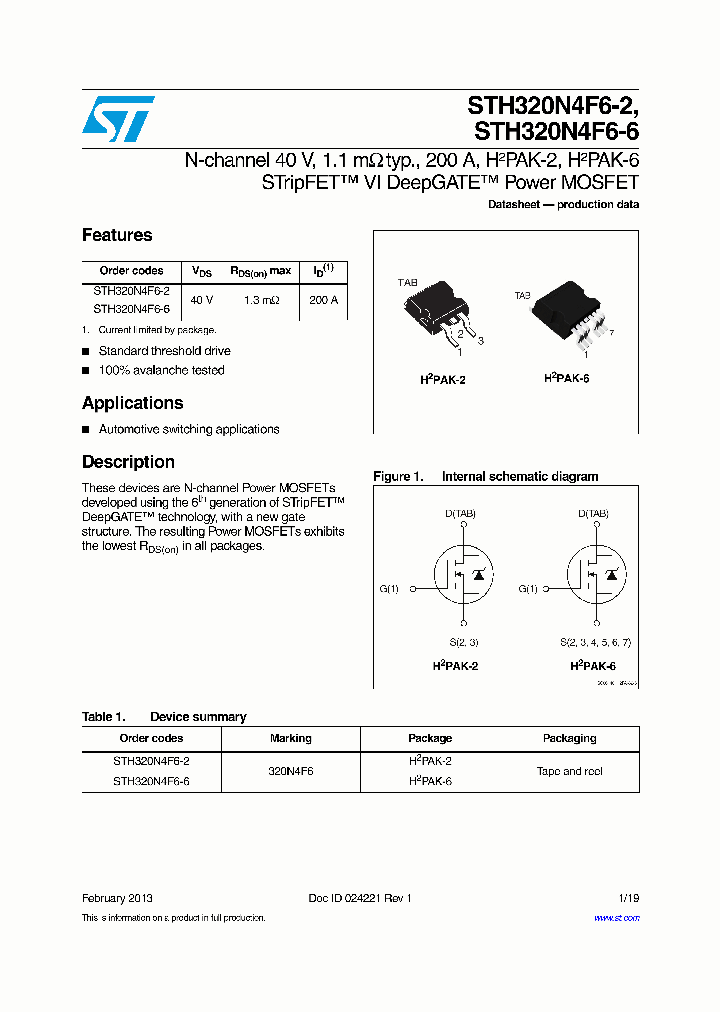 STH320N4F6-2_8463192.PDF Datasheet