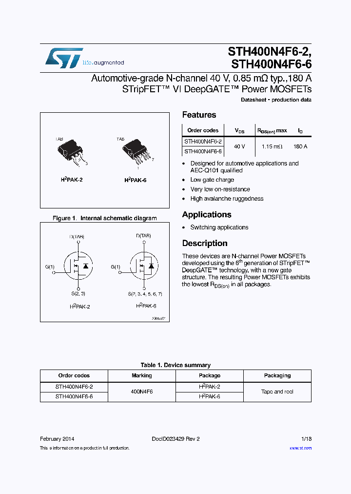 STH400N4F6-2_8463195.PDF Datasheet