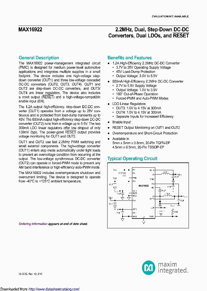 MAX16922AUPFV_8463250.PDF Datasheet