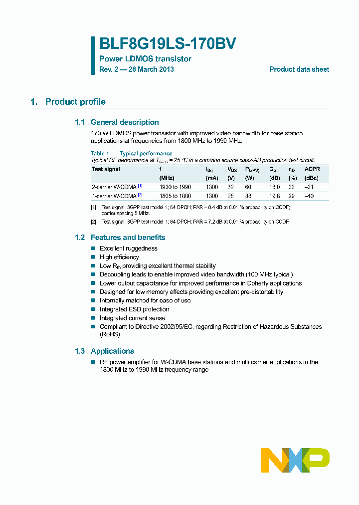 BLF8G19LS-170BV_8464109.PDF Datasheet