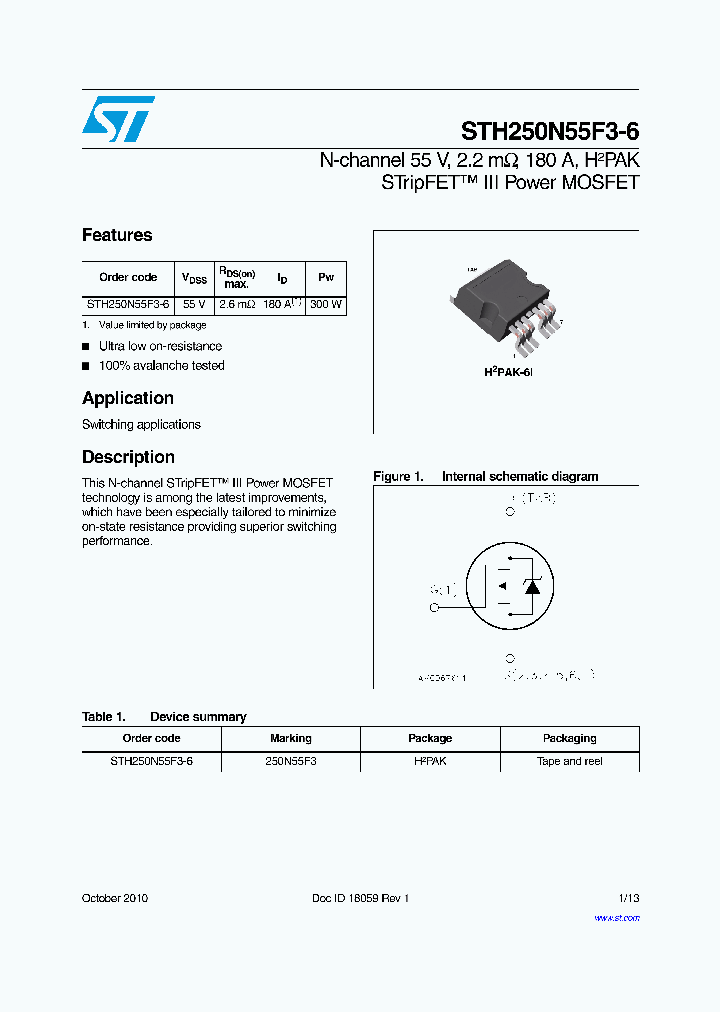 STH250N55F3-6_8463182.PDF Datasheet