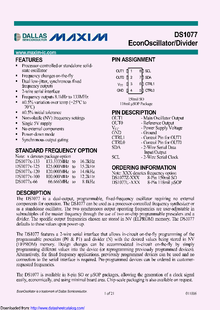 DS1077U-100TR_8464994.PDF Datasheet