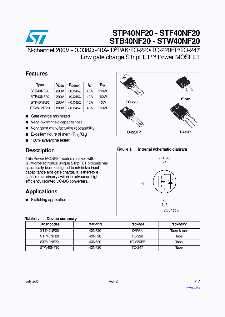 STB40NF20_8464926.PDF Datasheet